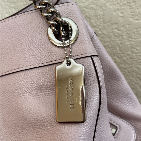 Coach 36855 Edie Turnlock pebble leather light pink shoulder bag - Picture 3 of 16